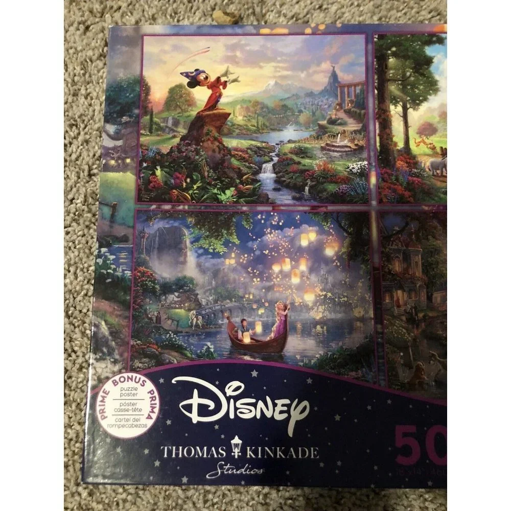 Disney - Thomas Kinkade Jigsaw puzzles 4 in 1 Multipack (4) 500 pc puzzles New